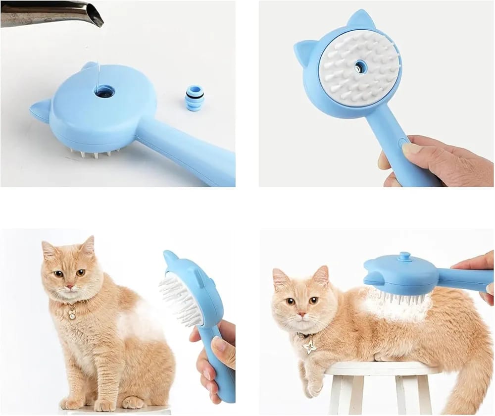 Vista 5 de CEPILLO DE VAPOR EN FORMA DE GATITO - COLOR: ROSADO